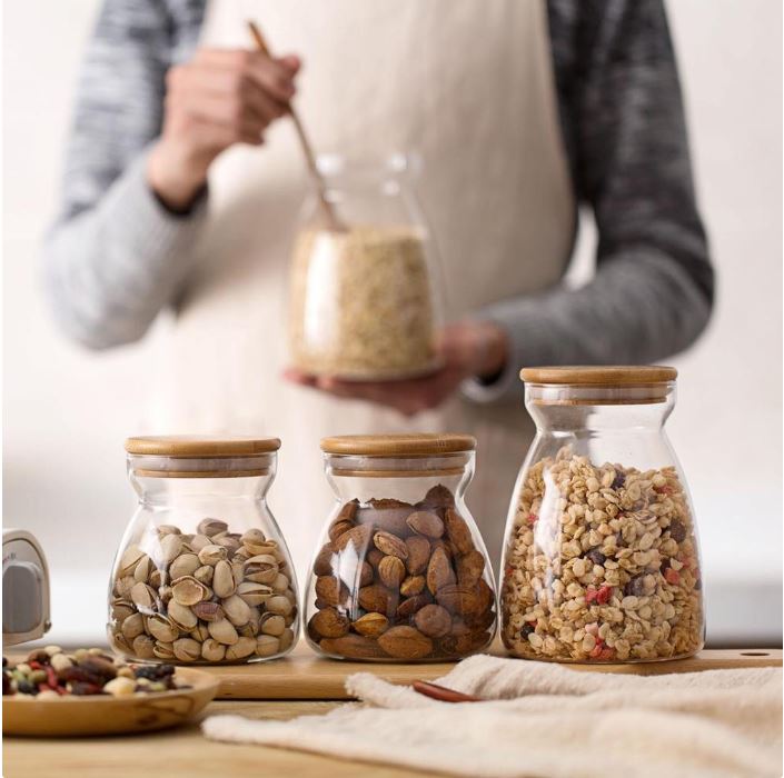Conical Glass Storage Containers - Velora Luxury Fashion