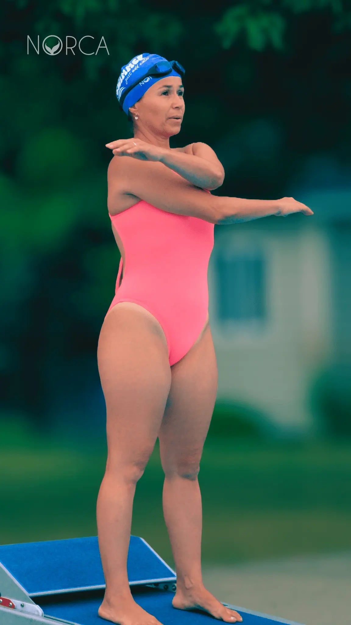 Coral Tie-Back One-Piece Training Swimsuit by Norca