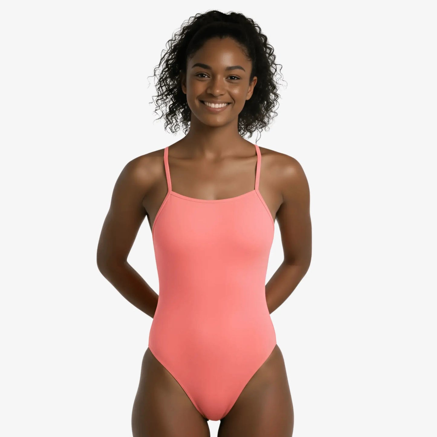 Coral Tie-Back One-Piece Training Swimsuit by Norca