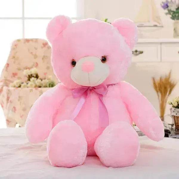 Creative Light Up LED Teddy Bear Stuffed Animals Plush Toy Colorful Glowing Christmas Gift For Kids Pillow - Velora