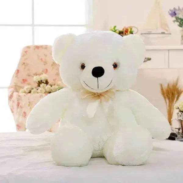 Creative Light Up LED Teddy Bear Stuffed Animals Plush Toy Colorful Glowing Christmas Gift For Kids Pillow - Velora