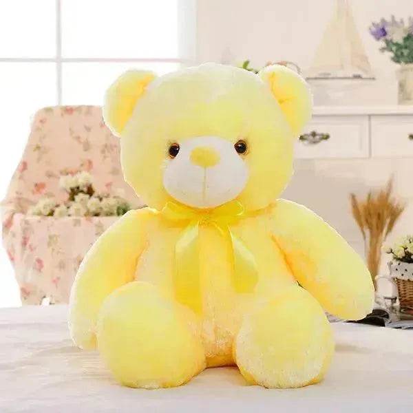 Creative Light Up LED Teddy Bear Stuffed Animals Plush Toy Colorful Glowing Christmas Gift For Kids Pillow - Velora