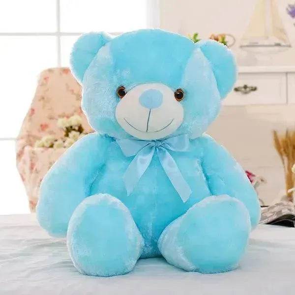 Creative Light Up LED Teddy Bear Stuffed Animals Plush Toy Colorful Glowing Christmas Gift For Kids Pillow - Velora