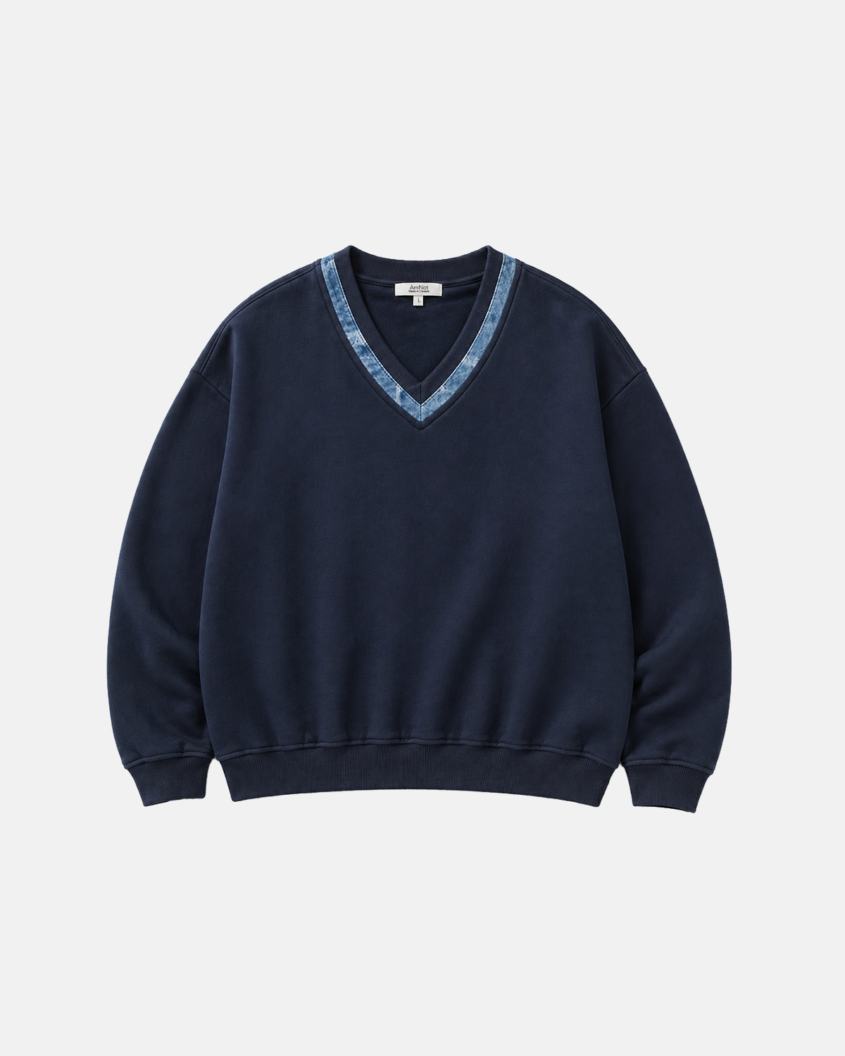 Sweat col V en coton bio