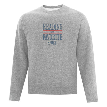 Crewneck "Reading is my favorite sport" brodé