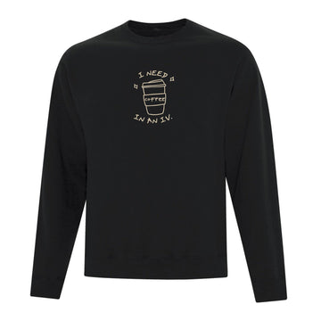 Crewneck "I Need Coffee" brodé
