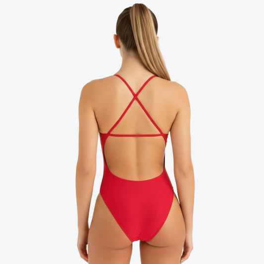 Crimson X-Back One-Piece Training Swimsuit by Norca