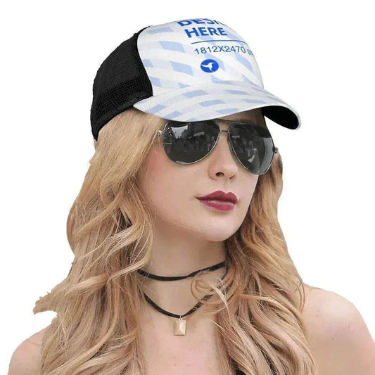 Curved Brim Mesh Sunscreen Baseball Hat - Velora