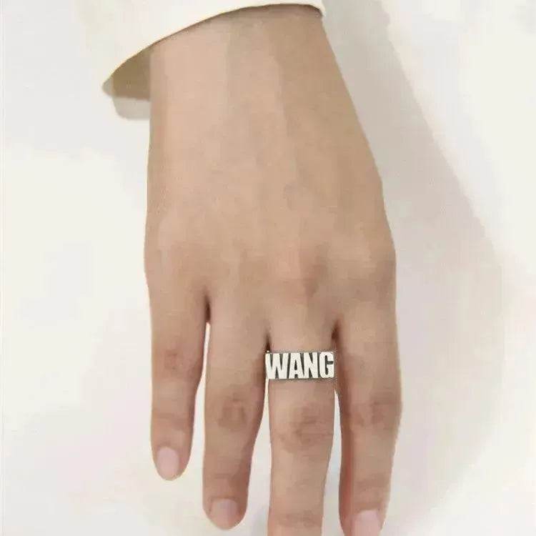 Customized Alphabet Couple Ring Customized Sterling Silver Couple Style - Velora