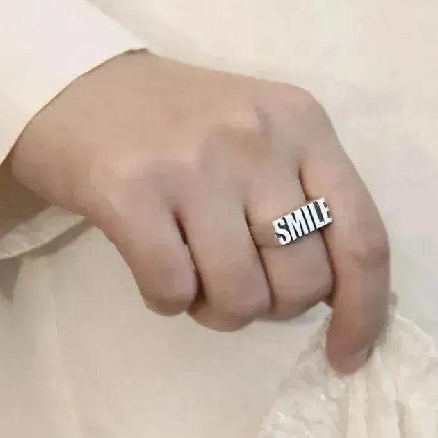 Customized Alphabet Couple Ring Customized Sterling Silver Couple Style - Velora