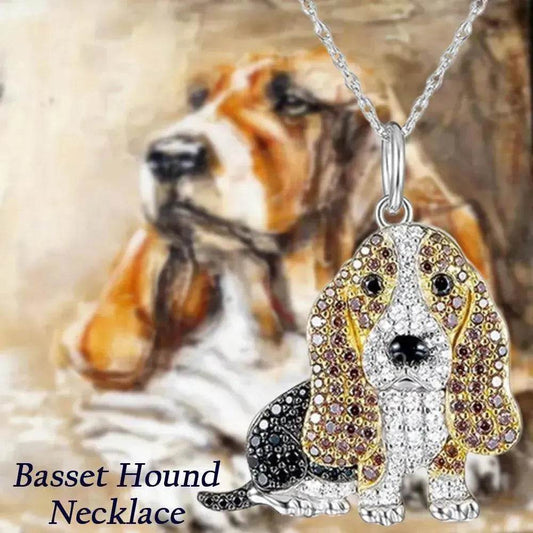 Cute Baggy Hound Pendant Necklace - Velora