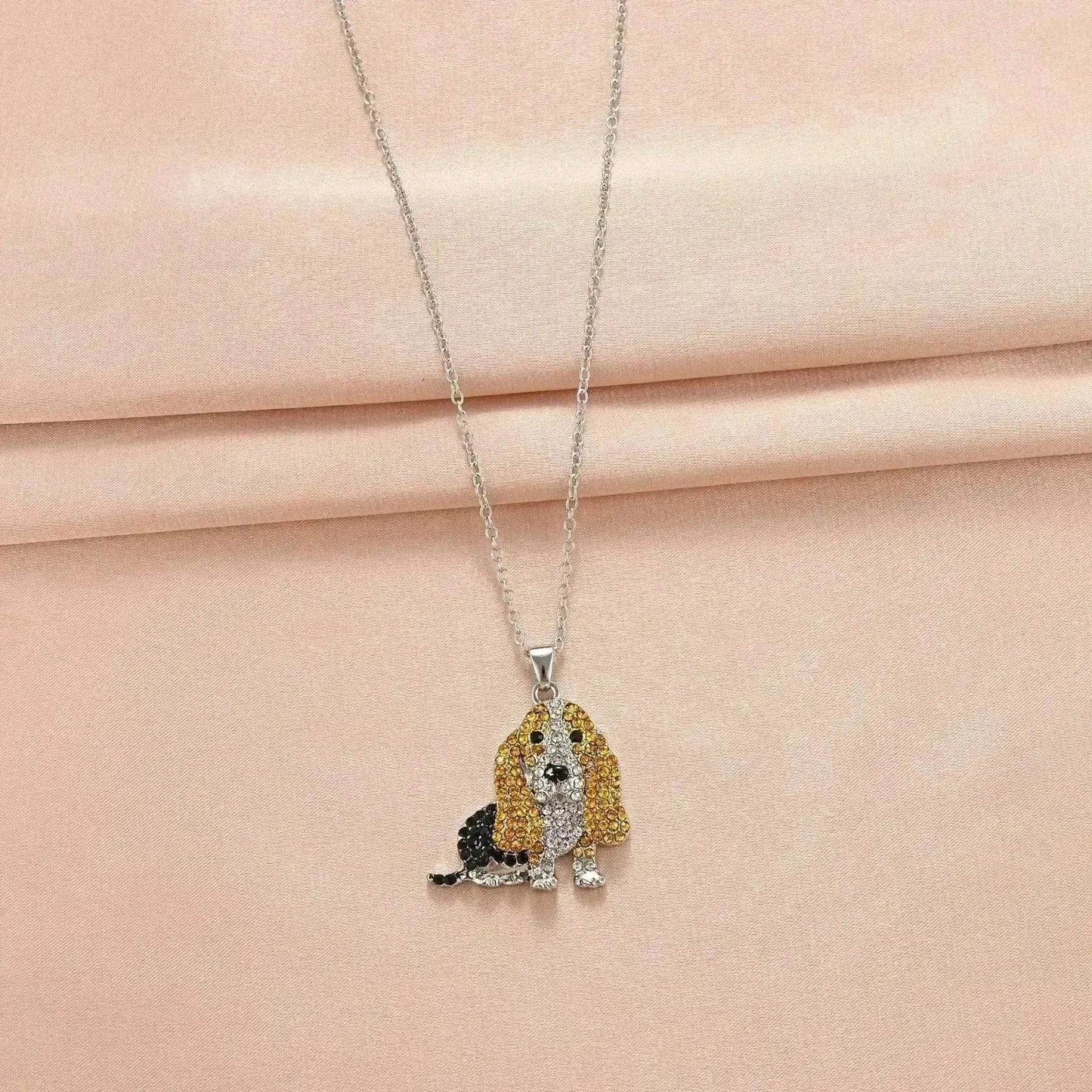 Cute Baggy Hound Pendant Necklace - Velora