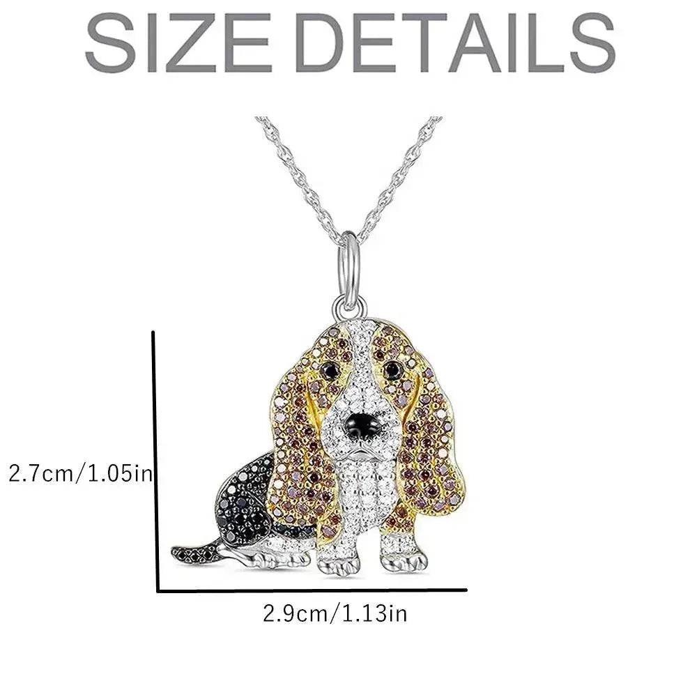 Cute Baggy Hound Pendant Necklace - Velora