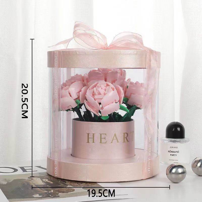 Building Blocks Rose Bouquet Flower Pot - Velora