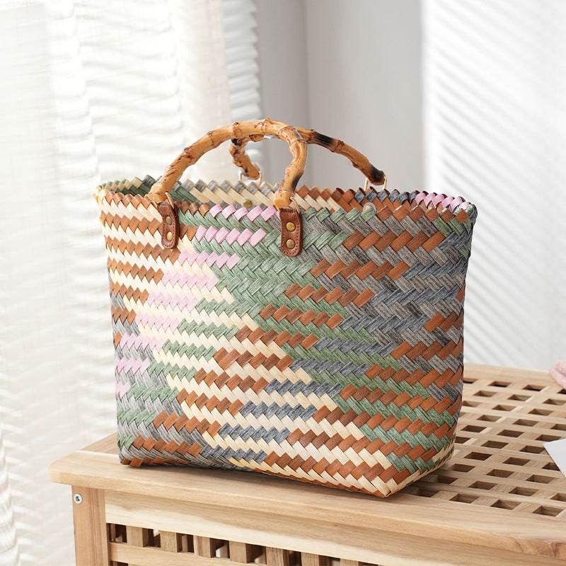 Women's Straw Bag Portable Large Capacity Tote Bag - Velora