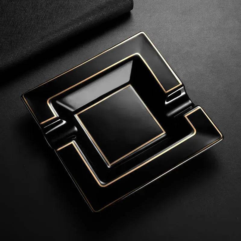 Luxury Ceramics Double slots Cigar Ashtray - Velora