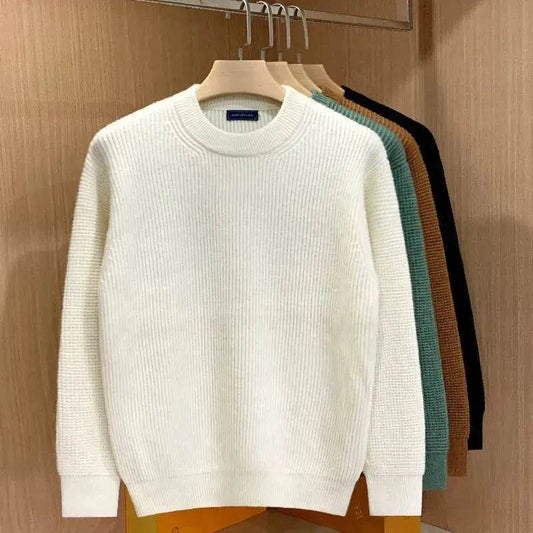 Autumn Fashion Knitted Woolen Thick Round Neck Pullover Sweater for men - Velora
