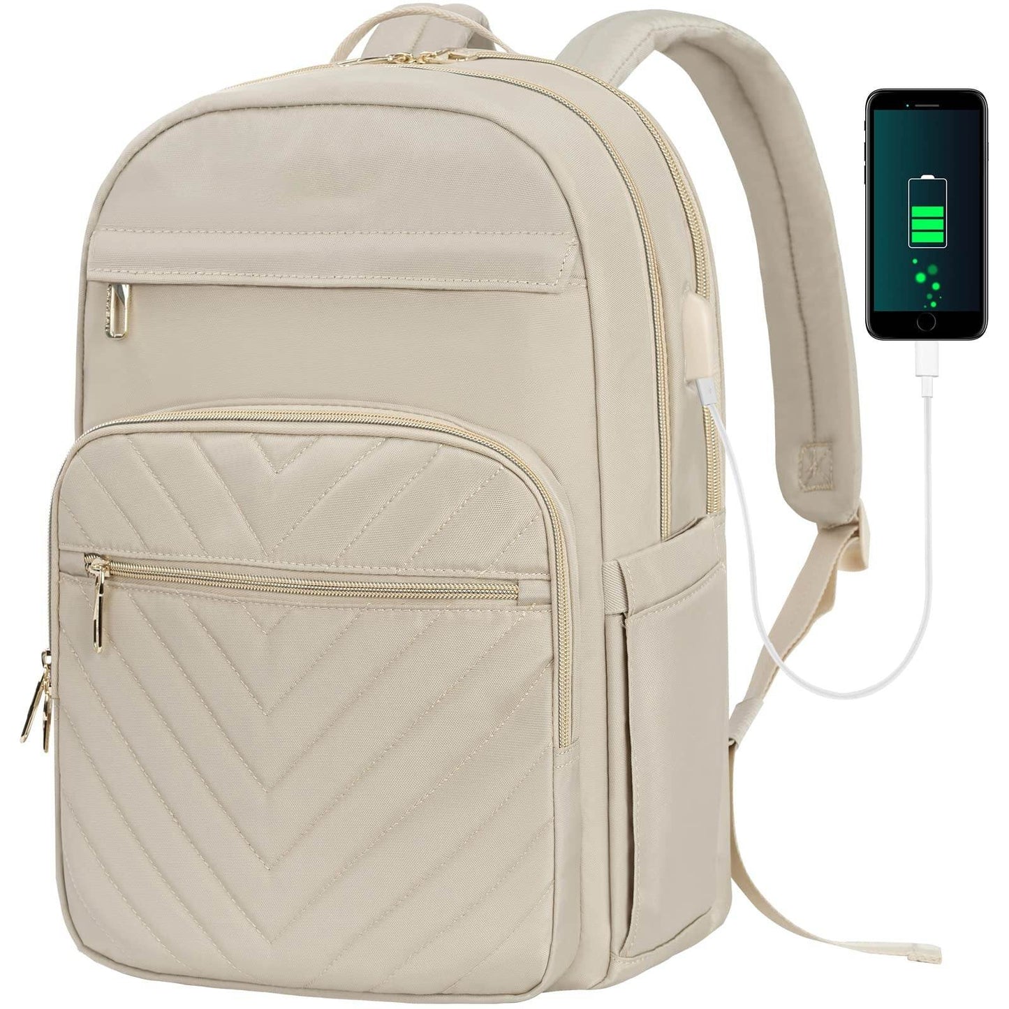 Plain Large Capacity College and High School Backpack - Velora