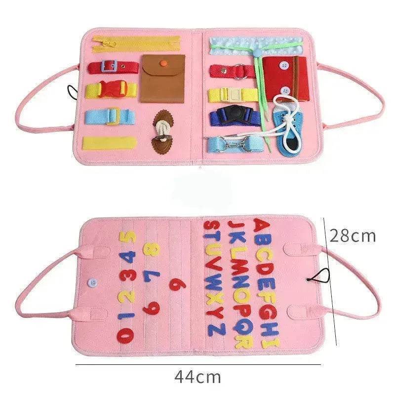 New Busy Book Children's Busy Board Dressing And Buttoning Learning Baby Early Education Preschool Sensory Learning Toy - Velora