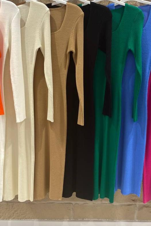 Long Sleeved Fitted Dress - Velora