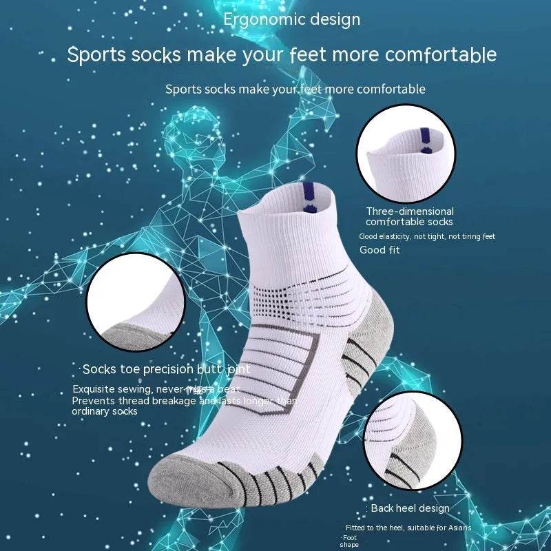 Unisex Thickened absorbing Breathable Knee-high Sports Socks - Velora
