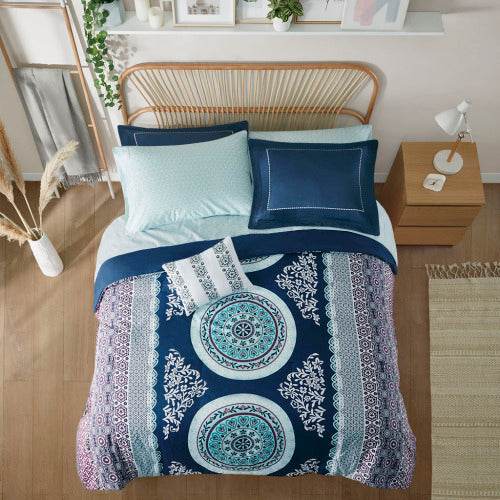 9pcs Queen bed set Boho Comforter Full bedding sets - Velora