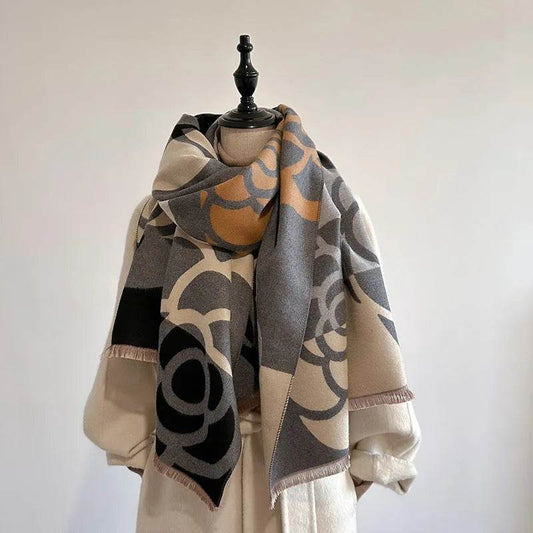 Cashmere Dual-use Warm Winter Vintage Scarf Women - Velora