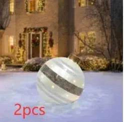 Christmas Ornament Holly Ball Outdoor Tree Decoration Christmas Balls for Yards - Velora
