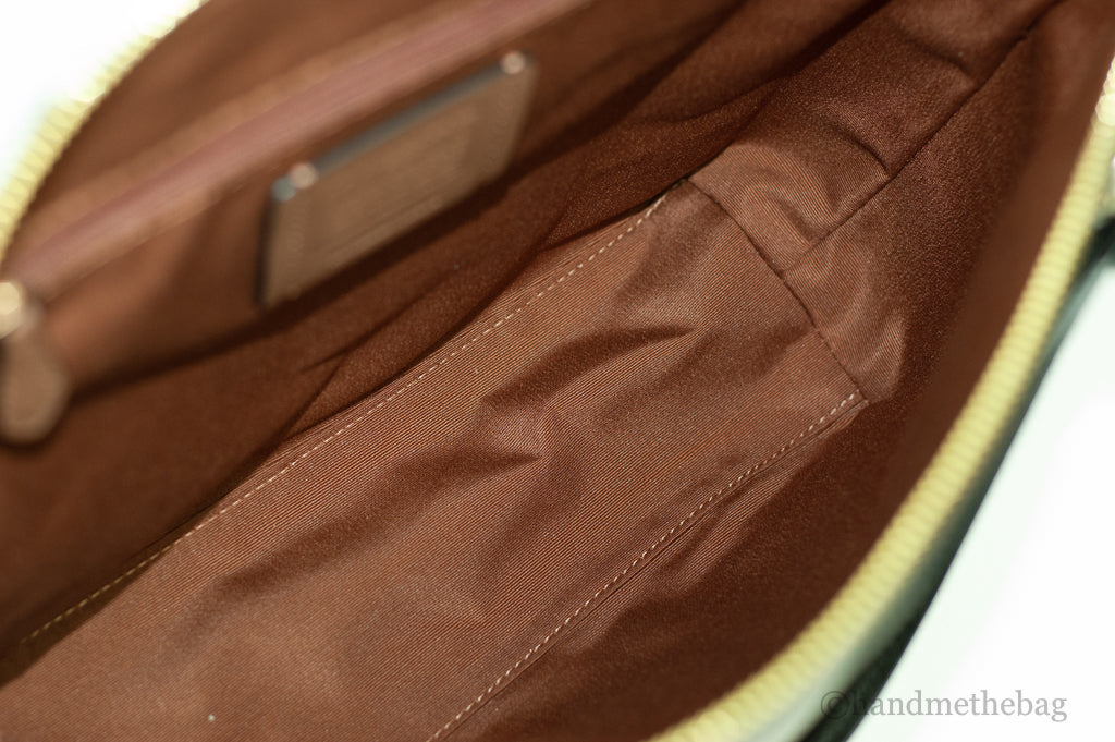 Coach Kacey Canvas Satchel in Khaki Brown