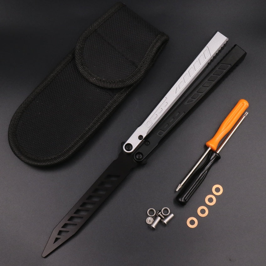 Aluminum Alloy Integrated Handle Swinging Knife Butterfly Knife Does Velora