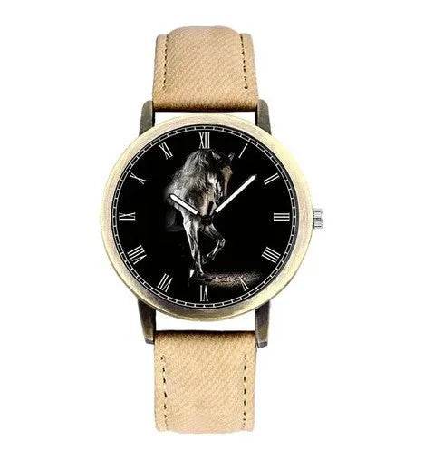 Steed Large Dial Men's Denim Strap Watch - Velora