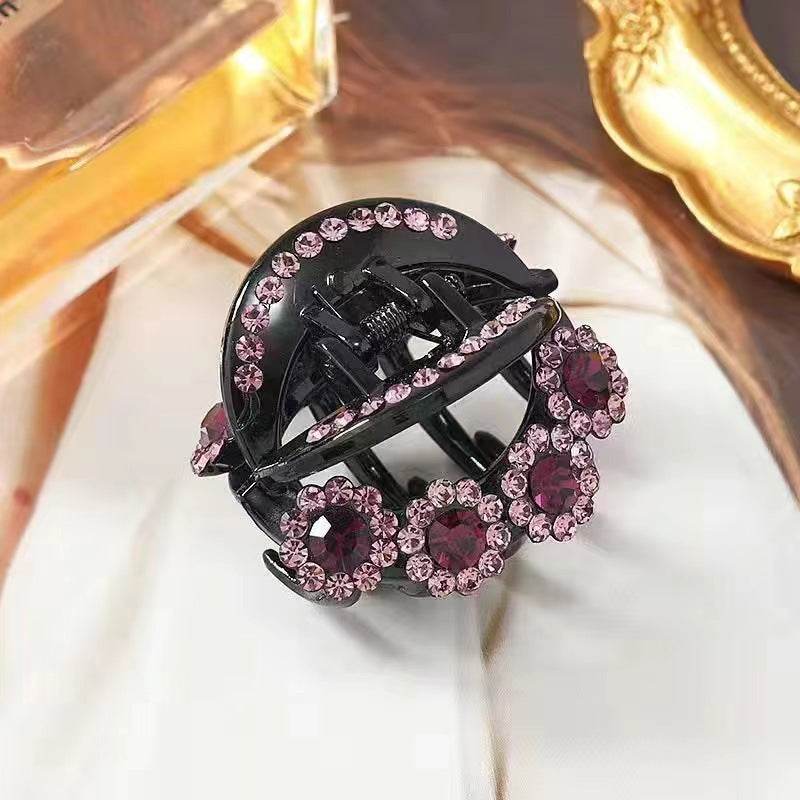 Rhinestone Barrettes High-end Flower Hair Clip - Velora