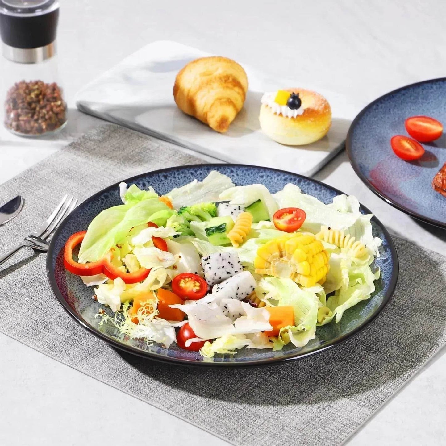 Buy 6pcs Flat Ceramic Dinner Plates