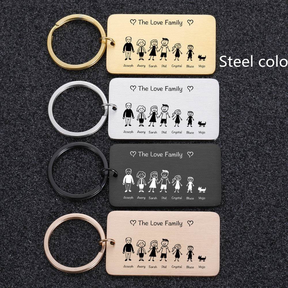 Personality Trend Stainless Steel Keychain - Velora