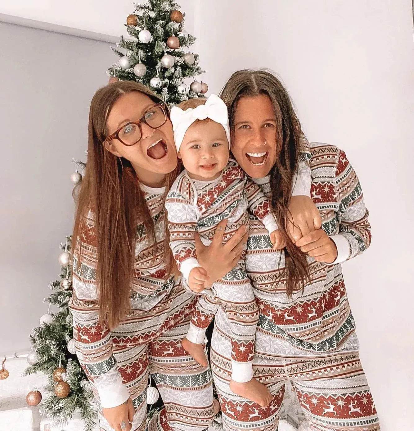 European And American Christmas Homewear Family Set Pajamas - Velora
