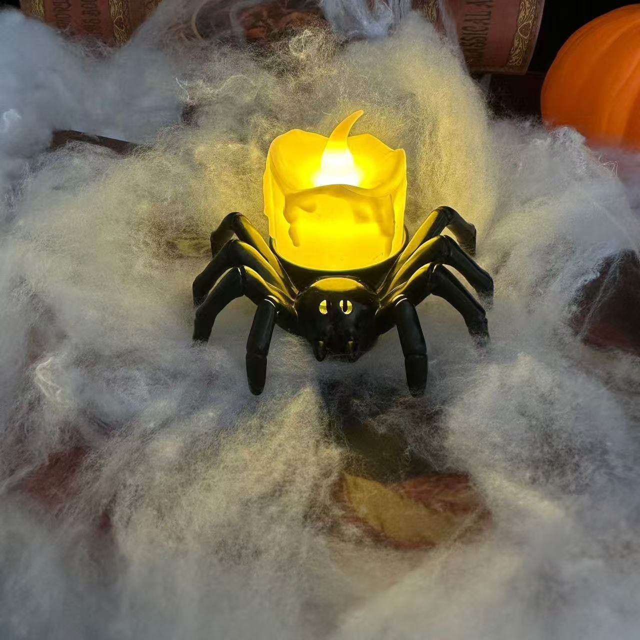 Halloween Pumpkin Spider Candle Light Decoration Props - Velora