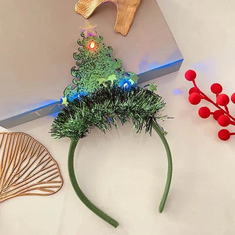 Christmas With Light Headband Snowflake Women's - Velora