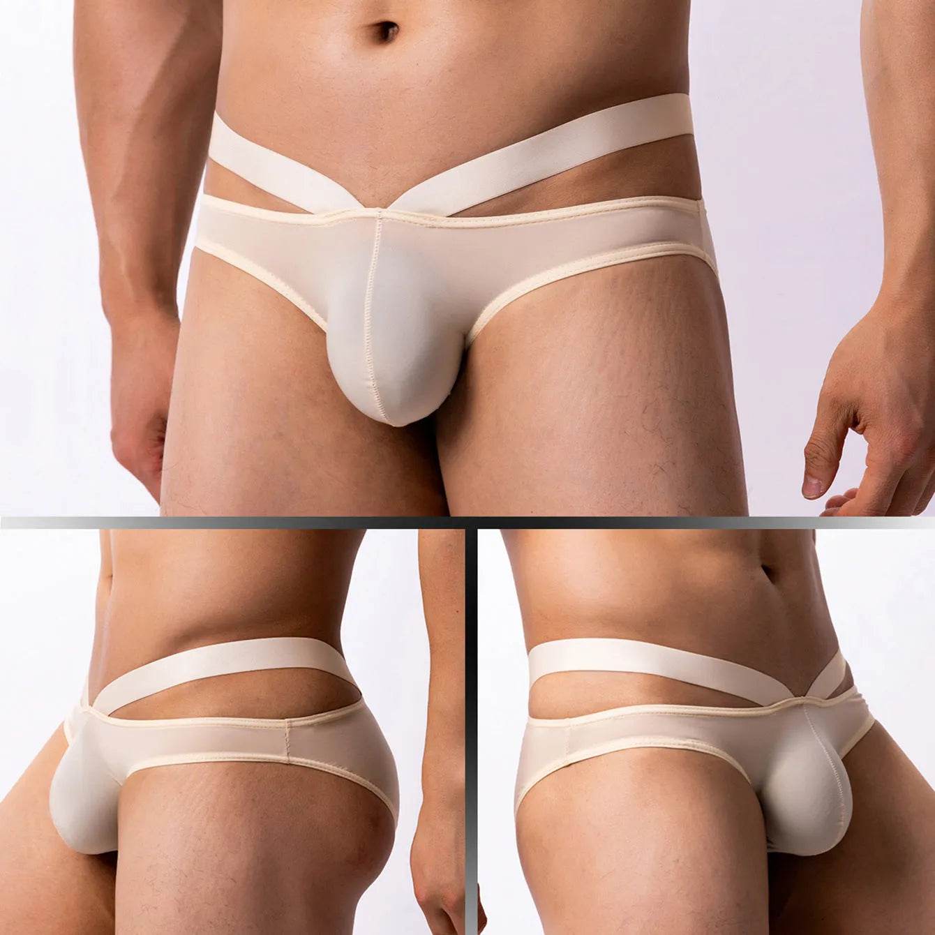 Thin Ice Silk Low Waist Men's Underwear Briefs - Velora
