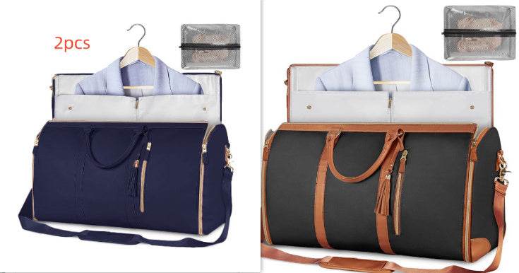 Large Capacity Travel Duffle Bag Women's Handbag Folding Suit Bag Waterproof Clothes Totes - Velora