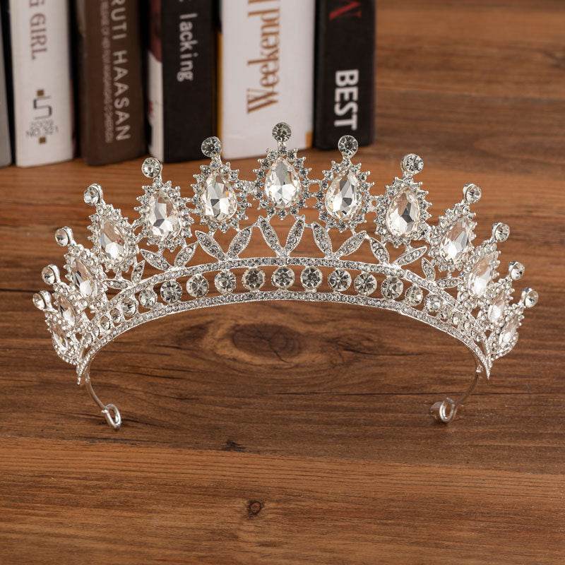 Bridal Crown Wedding Alloy Diamond Crown Fashion Elegant Headdress - Velora