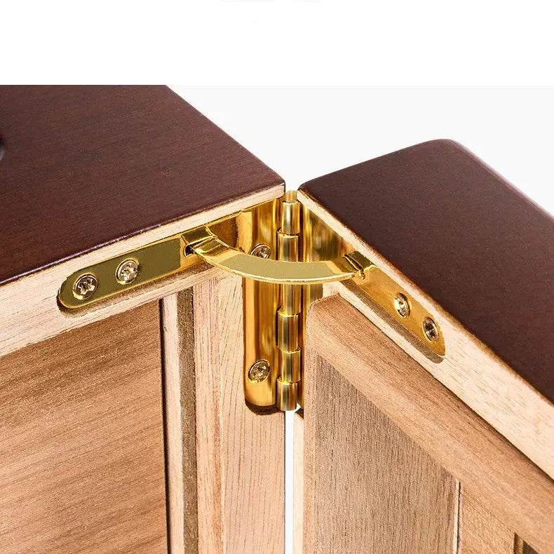 Luxury Cedar Wood Cigar Humidor Box, Lacquer Finish, 100-150 Cigar Capacity