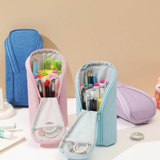 School Stationery Case Organizer Bag Pen Cute Pencil Pouch - Velora
