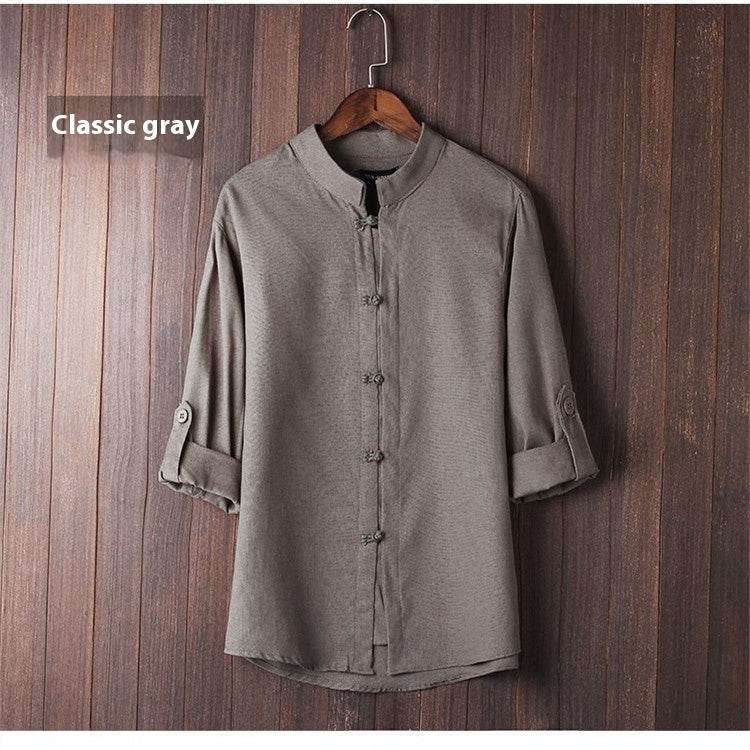 Men's Linen Vintage Plus Size Shirt - Velora