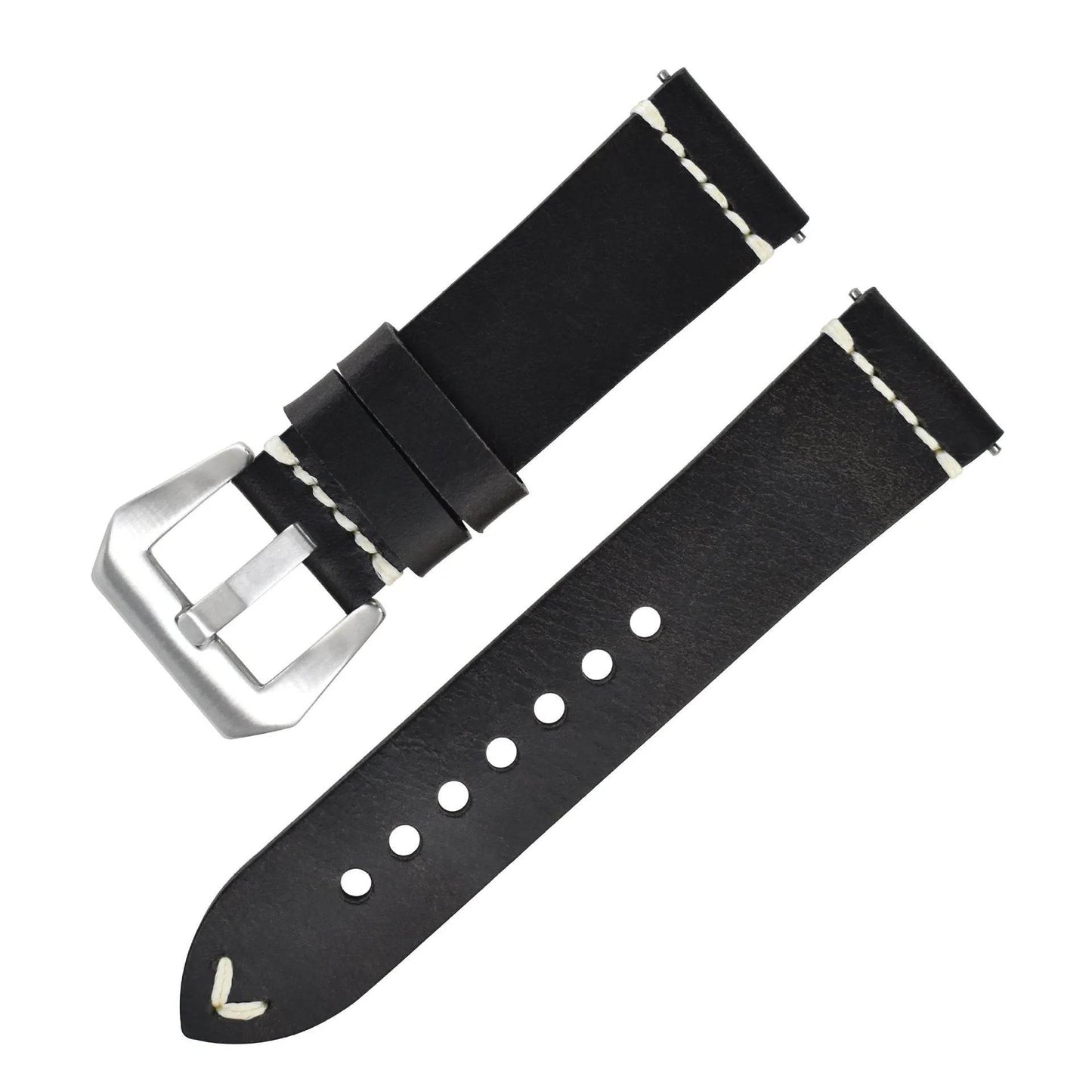 Discoloring Oil Wax Top Layer Cowhide Watch Strap - Velora