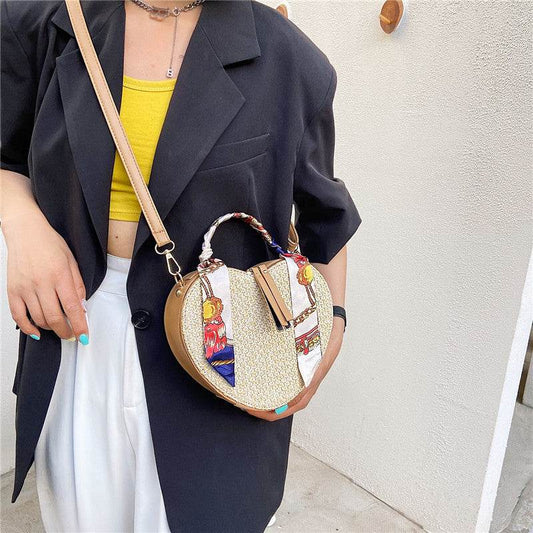 Straw Silk Scarf Spring Simple Shoulder Messenger Phone Bag - Velora