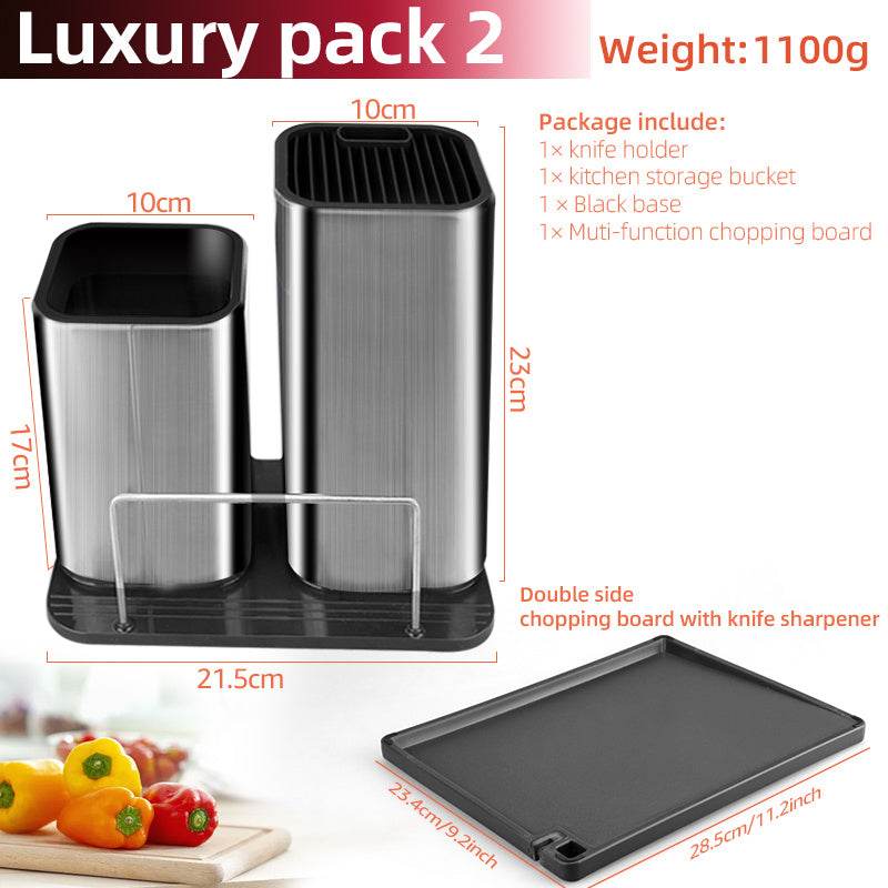 Drainable Knife Chopping Board Holder Size Chopper Holder - Velora