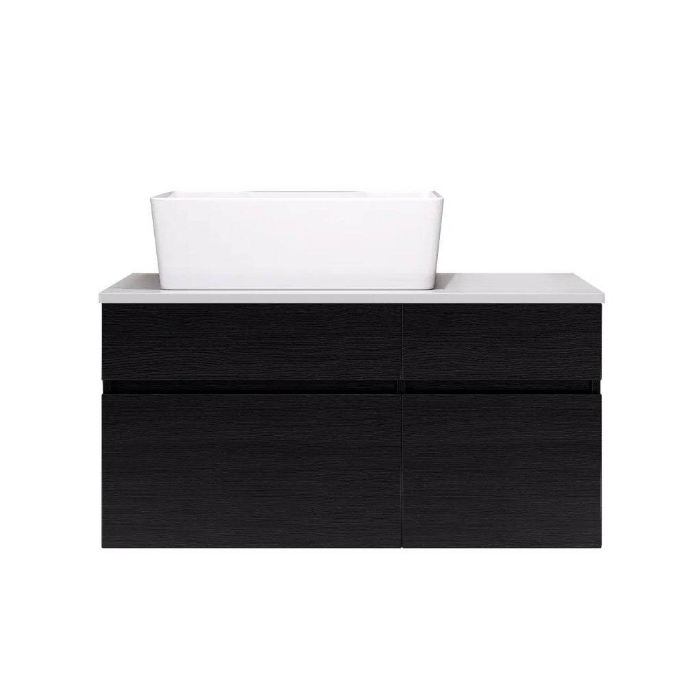 31.5 Inches Wall Mounted Single Bathroom Vanity With Engineered Stone Top - Velora