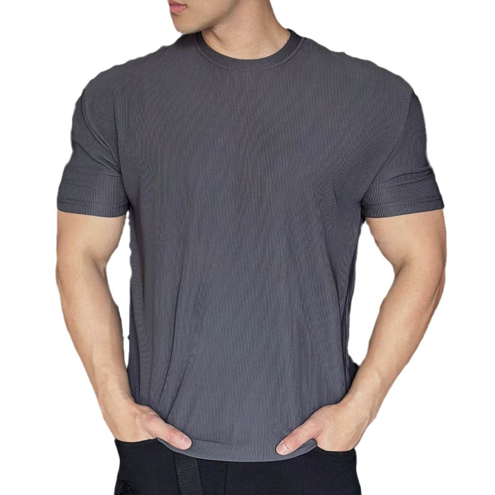 Anti Wrinkle Men Short Sleeve Active wear T-shirt for Workout Gym trainings - Velora