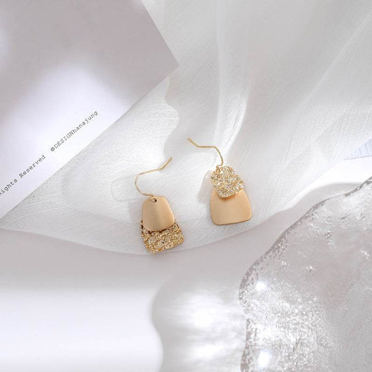 Hong Kong Style Retro Asymmetrical Personality Earrings Women - Velora