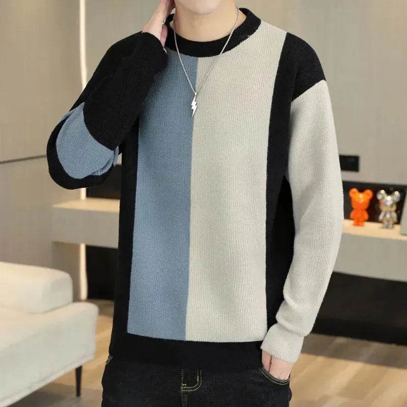 Fall Winter Crew Neck Warm Pullover Sweater Men - Velora